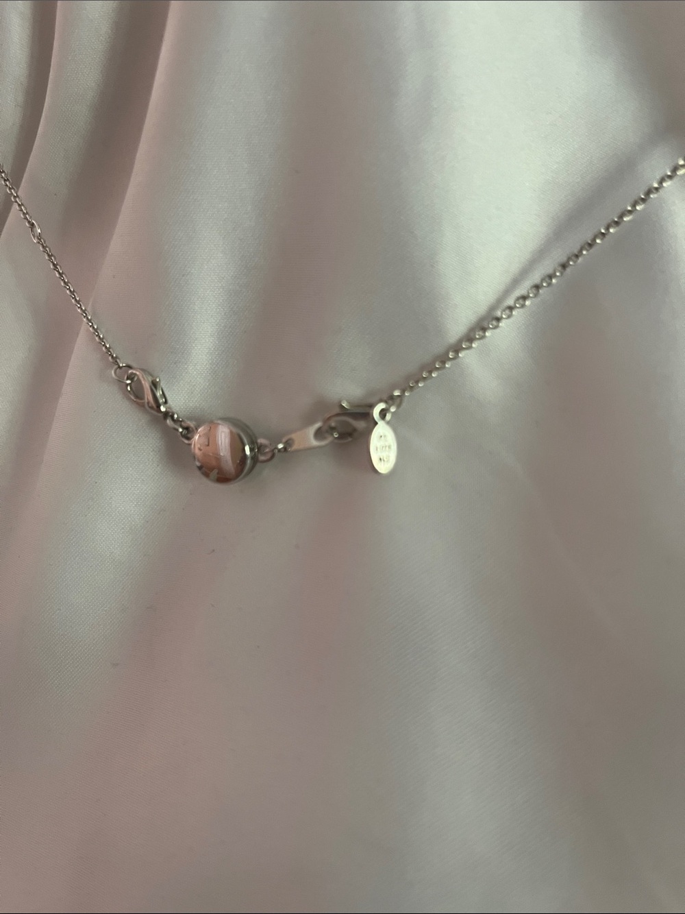 Pandora Sterling Silver Circle Pendant Necklace with Clear Crystals - Picture 6 of 8